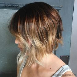 Blonde BALAYAGE Bob with Fringe