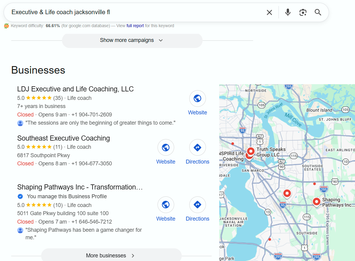 Executive & Life Coaching jacksonville