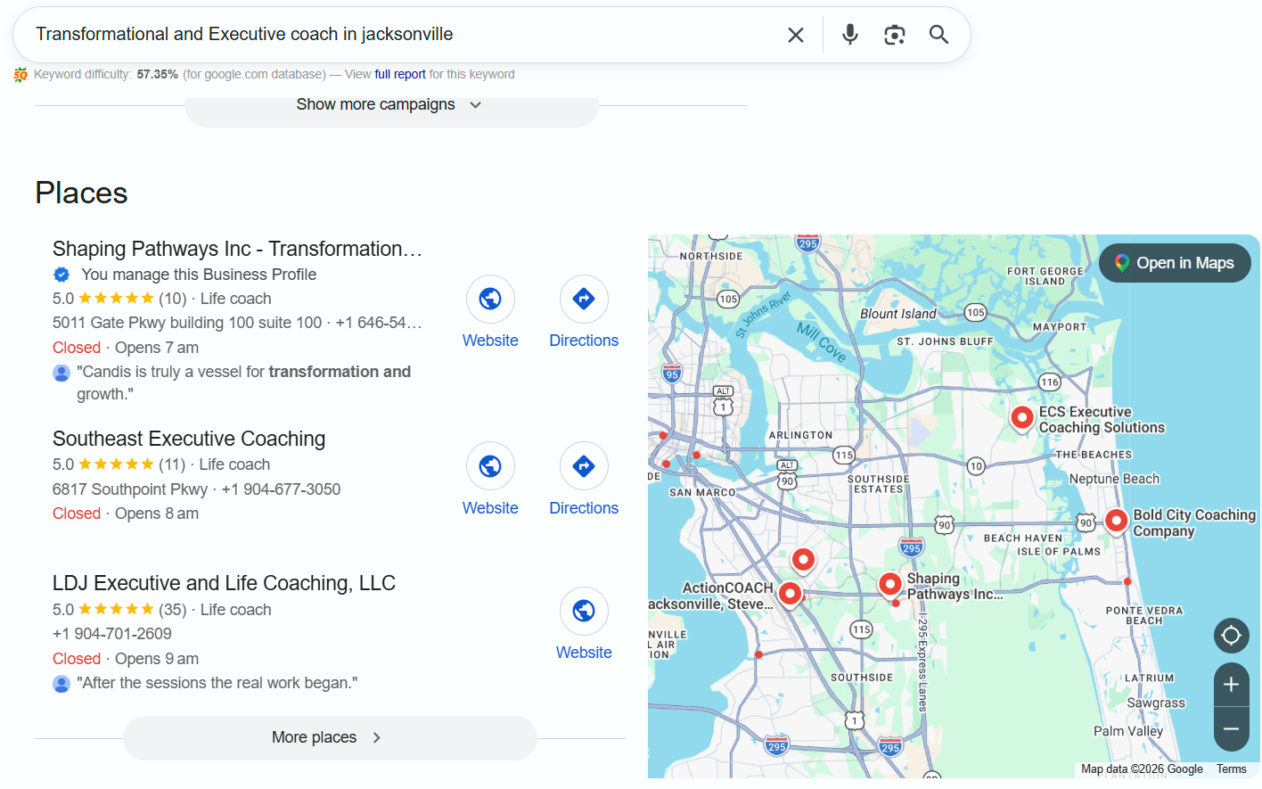 Transformational and Executive Coach in jacksonville