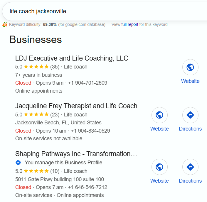 life coach jacksonville