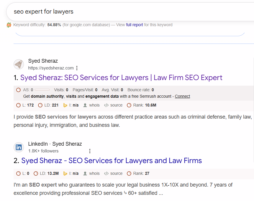 seo expert for lawyers site