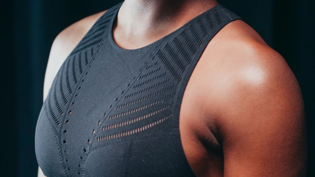 breathable fabric texture on athletic wear.